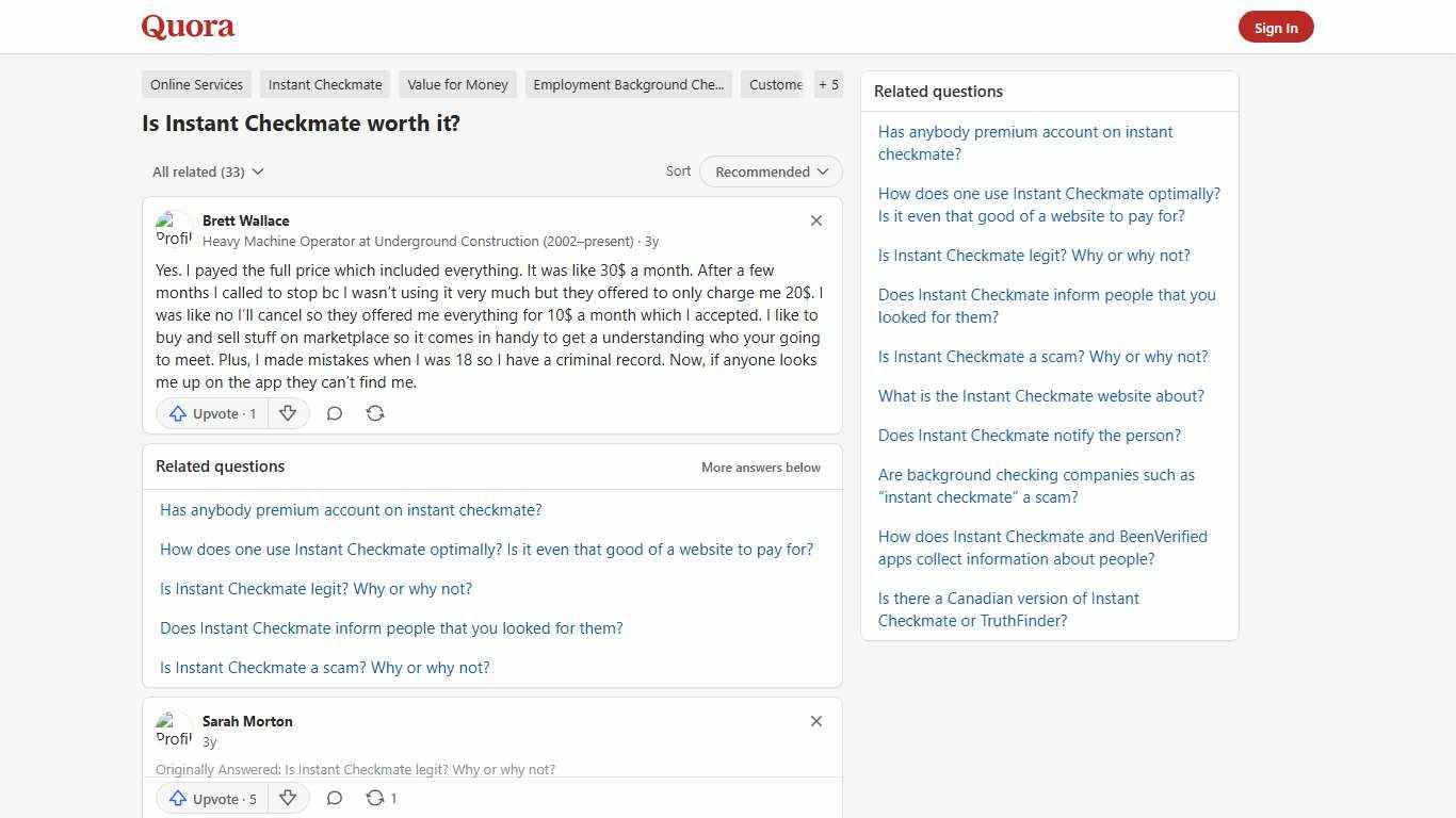 Is Instant Checkmate worth it? - Quora